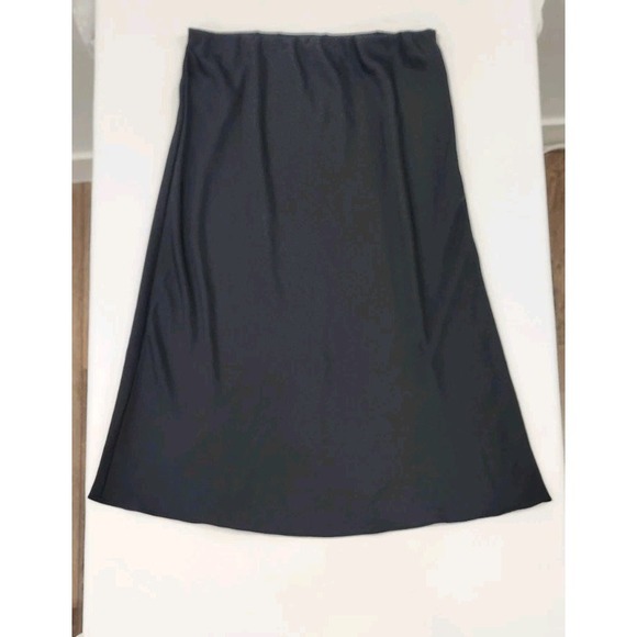 Jenni Kayne Skirt Womens Large Long Black Pull On Silky Blend - Picture 2 of 8